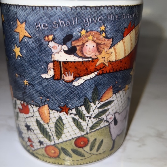 Angels Charge, beautiful coffee cup from an original painting. W/ Sheep & Angels - Picture 4 of 10